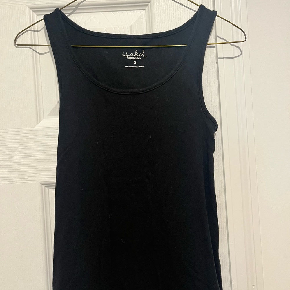 Isabel Maternity by Ingrid & Isabel Black Fitted Sleeveless Tank Top